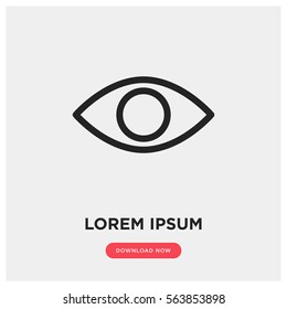 Eye vector icon, view symbol. Modern, simple flat vector illustration for web site or mobile app