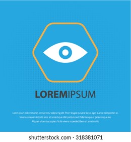 Eye vector icon for web and mobile