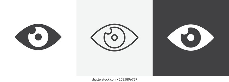 Eye vector icons collection graphic designs for ui designs