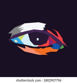 una ilustración de un vector de ojos buena para papel de pared, fondo y logotipo