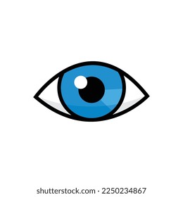 Eye vector illustration. Cartoon eye. Eye hand draw isolated.