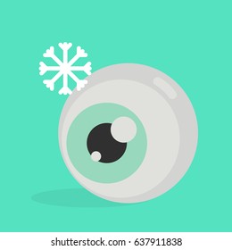 Eye vector illustration: Cold