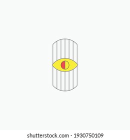 eye Vector Illustration, eye icon design vector template, eye vector icon flat design for website, symbol, logo, icon, sign, app, UI.