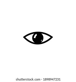 Eye vector illustration for icon. Simple flat vector design