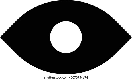 ilustración de vector ocular aislada en un fondo transparente. iconos vectoriales de glifo para el concepto o gráficos web.