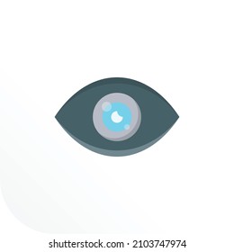 ilustración de eye Vector en un fondo transparente.Símbolos de calidad premium.Icono plano de línea vector para el diseño de concepto y gráfico.
