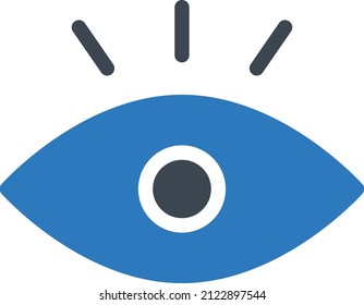 Eye Vector illustration on a transparent background.Premium quality symmbols.Glyphs vector icon for concept and graphic design.