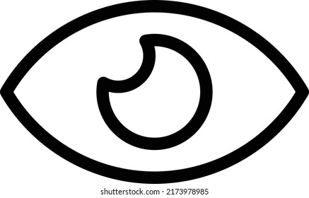 ilustración de eye Vector en un fondo transparente.Símbolos de calidad premium.Vector de línea delgada      para el diseño gráfico y de concepto.