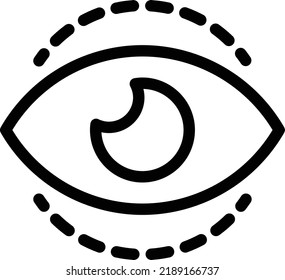 eye Vector illustration on a transparent background. Premium quality symmbols. Thin line vector icons for concept and graphic design. 

