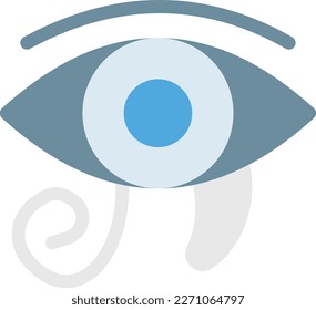 eye  Vector illustration on a transparent background. Premium quality symmbols. Line Color vector icons for concept and graphic design.