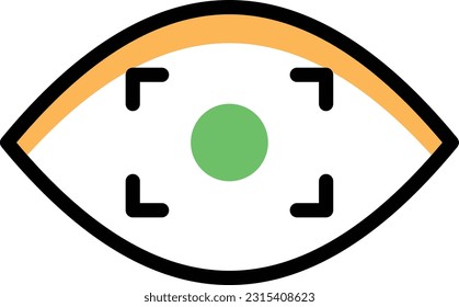 eye Vector illustration on a transparent background. Premium quality symmbols. Line Color vector icons for concept and graphic design.