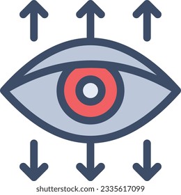 eye Vector illustration on a transparent background.Premium quality symmbols.Stroke vector icon for concept and graphic design. 
