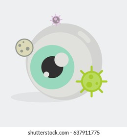 Eye vector illustration: Virus