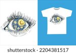 Eye vector inspired by Van Gogh