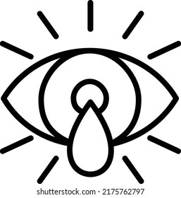 Diseño de iconos de la línea del vector ocular
