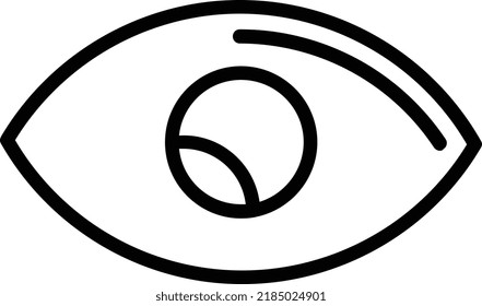 Eye Vector Line Icon Design