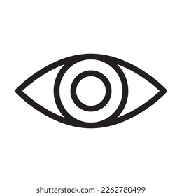 Eye Vector Line Icon Design