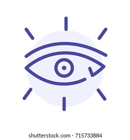 Eye vector line icon, ophthalmology sign