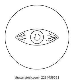 Eye vector linear icon.Isolated on white background.