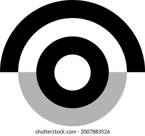 eye vector logo black and white style