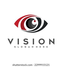 Eye vector logo colorful gradient illustrations