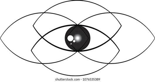 Eye vector logo design idea. Media logo. Vector image of an abstract eye on a white background.
