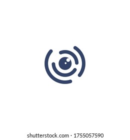 Eye vector logo design idea. Camera eye logo. Photo video control icon.Symbol Vector Design Template.