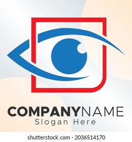 eye vector logo design idea  minimalist logo design layout
