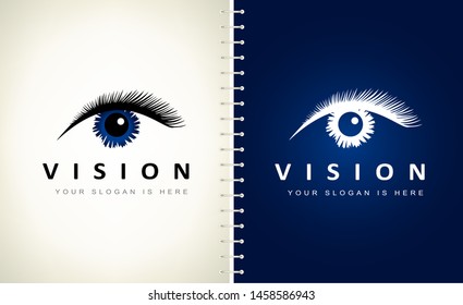 Eye vector logo. Logo design vector illustration.