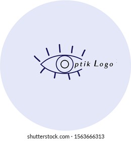 Eye vector logo design. Optician creative symbol concept template. Eye icon. Ophthalmology flat lines icon design. Minimalist logo design layout for medical care.