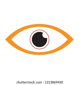 Eye vector logo design template. Modern minimal flat design style