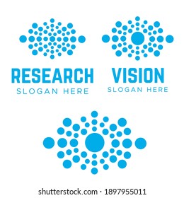 Eye vector logo design template. Minimalist eye logo design layout for medical care