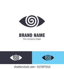 Eye vector logo design template. Modern minimal flat design style. Vector illustration.
