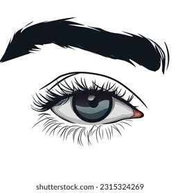 eye vector made detailed with the infinite design 