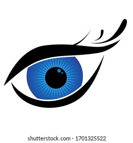Vector EYE. Concepto de diseño minimalista y femenino