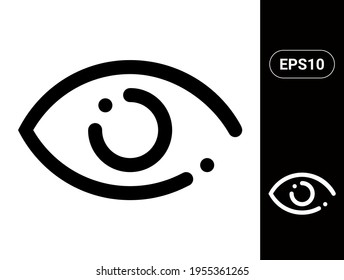 Eye vector modern and stylish line icon for digital website and apps