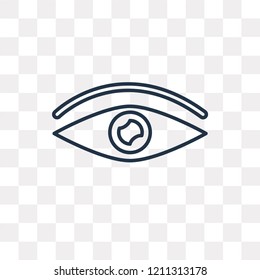 Eye vector outline icon isolated on transparent background, high quality linear Eye transparency concept can be used web and mobile