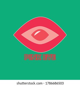 Eye vector in pink and made similar to the mouth.