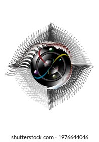 eye vector science futuristic graphic icon