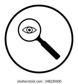 Eye vector with Search Icon