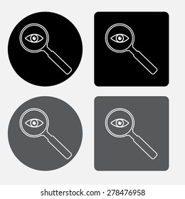 Eye vector with Search Icon