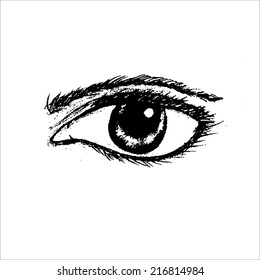 Eye Vector Sketch Stock Vector (Royalty Free) 216814984 | Shutterstock