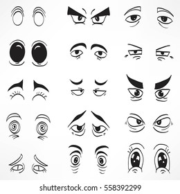 Set Eye Icons Suitable Face Expression Stock Vector (Royalty Free ...