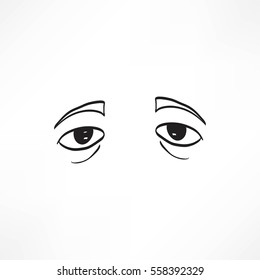 Eye vector sketch icon isolated on background. Hand drawn Eye icon. Eye sketch icon for infographic, website or app.