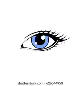 Eye vector sketch on white background