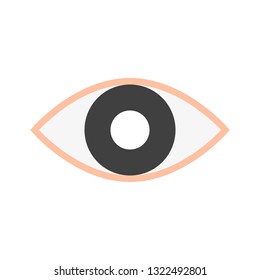 Eye vector, Social media flat design icon