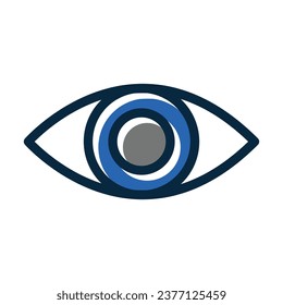 Eye Vector Thick Line Filled Dark Colors Icons For Personal And Commercial Use.
