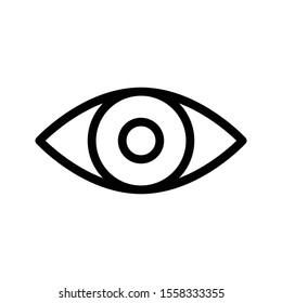 eye vector thin line icon 