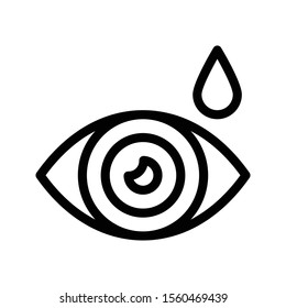 eye vector thin line icon 