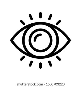 eye vector thin line icon 
